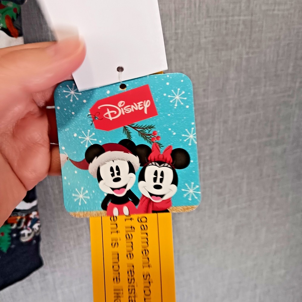 NWT Disney Mickey Minnie Mouse Christmas Pajamas 3T Retro Holiday 2pc Sleep Set - Picture 9 of 9